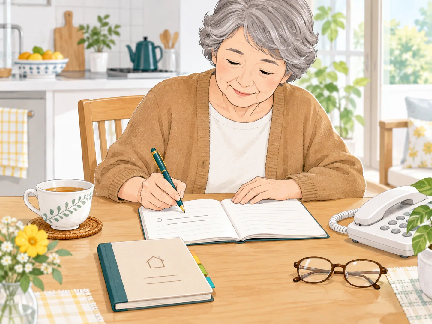 連絡先を一つ書くところからのイラスト